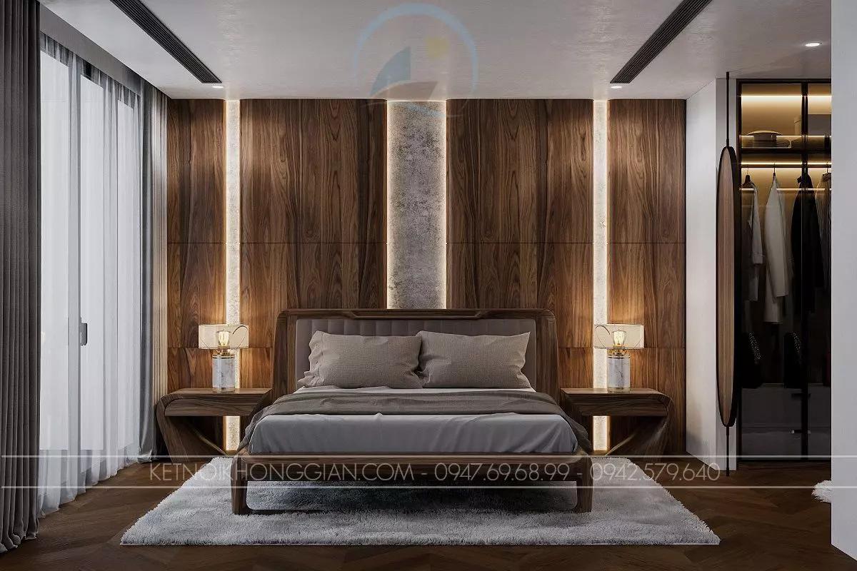 Nội thất phòng ngủ đẹp thiết kế hiện đại sang trọng đẳng cấp tại nam định